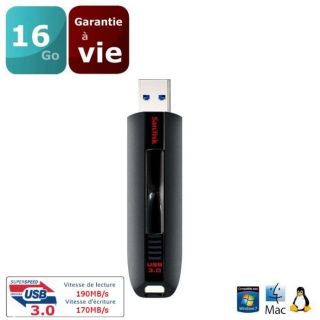 Sandisk Cruzer Extreme 16Go USB3.0   Achat / Vente CLE USB Sandisk