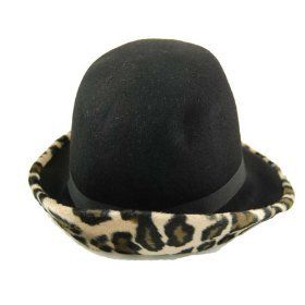 Charter Club Leopard Print Hat Black, One Size Clothing