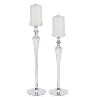 Lighting Designs Large Aluminum Candlestick and Pillar Candle Holders