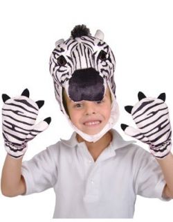 Child Costume Accessory Zebra Cap and Paws Set Clothing