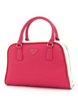 Designer Inspired Luxury Frame Satchel Two Tone Handbag