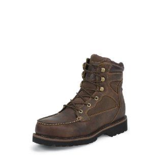 Justin Mens Rugged Tan Composition Toe Boot   WK957 Shoes
