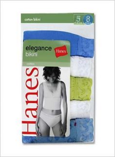 Hanes Hanes Elegance Cotton Bikini 5 Pack   P542CL