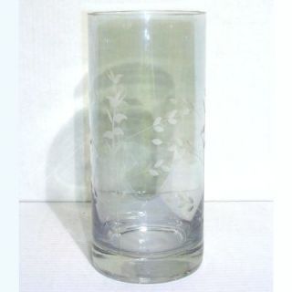 Vase Cylindrique LUSTRE verre 26 cm gravé bleu   Achat / Vente VASE