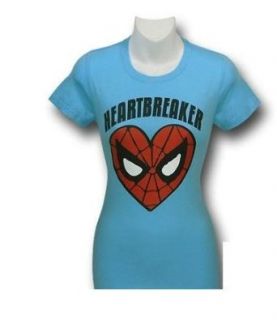 Spiderman Heart Blue Shirt Juniors (Junior   Large