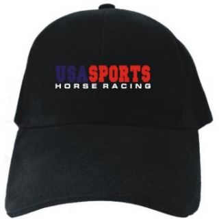 USA SPORTS Horse Racing Black Baseball Cap Unisex