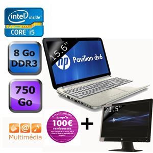 HP Pavilion dv6 6c62ef + écran HP 21.5   Achat / Vente ORDINATEUR