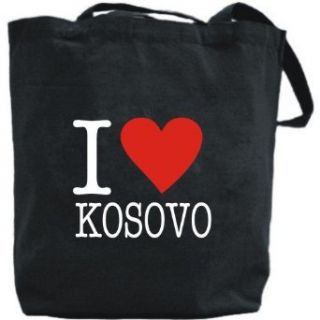 Canvas Tote Bag Black  Love Classic Kosovo  Serbia And