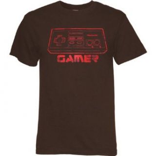 Nintendo Gamer Flocked Controller Logo Mens T Shirt