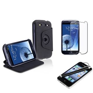 BasAcc Leather Case/ Protector/ Stylus for Samsung Galaxy S III/ S3