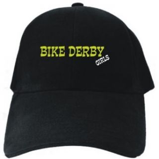 Bike Derby GIRLS Black Baseball Cap Unisex Clothing
