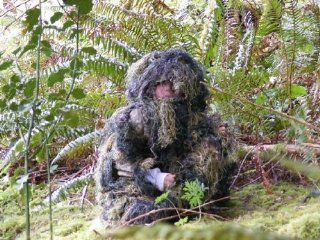 Kids Paintball Sniper 4 Piece Woodland Ghillie Suit