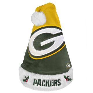 Green Bay Packers 2011 Colorblock Runoff Logo Santa Hat