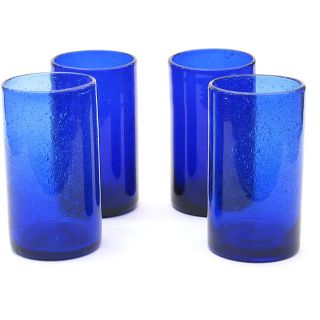 Certified International Cobalt Bubble 17 oz Ice Tea Glasses (Set of 8