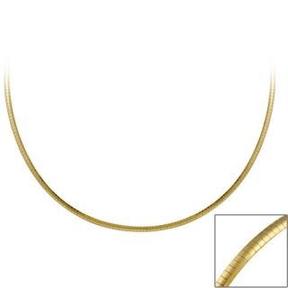 Mondevio 18k Gold over Sterling Silver 18 inch Italian Omega Necklace