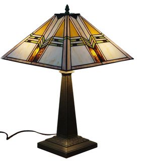 Mission Stained Glass Tiffany Style Table Lamp