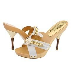 GUESS by Marciano Eccelect White Leather Sandals  