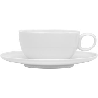 Red Vanilla Everytime White Espresso Cups and Saucers (Set of 6