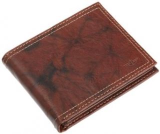 Dockers Mens Extra Capacity Leather Wallet, Brown, One