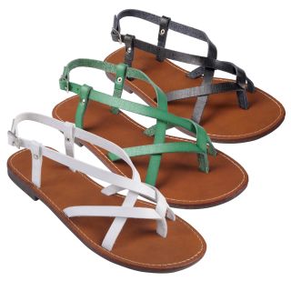Journee Collection Womens Butter 21 Strappy Flat Sandals