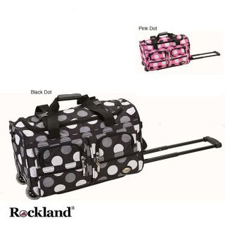 Rockland 22 inch Polka Dot Carry On Rolling Upright Duffel Bag