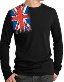 Union Jack Thermal T shirt Adult Unisex Size Black Tee