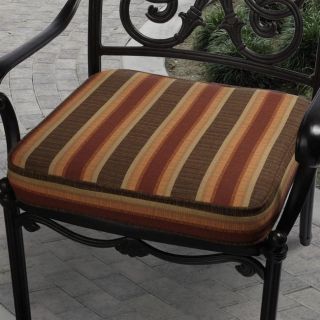 Clara 19 inch Outdoor Autumn Stripe Cushion Made with Sunbrella