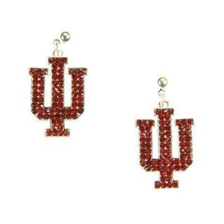 Indiana University IU Hoosiers Crystal Logo Earrings