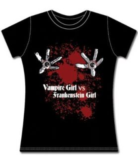 Vampire Girl vs Frankenstein Girl Eyeball Girl T Shirt