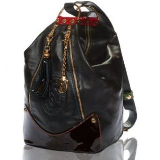 Marino Orlandi Italian Designer Black Leather Oversized