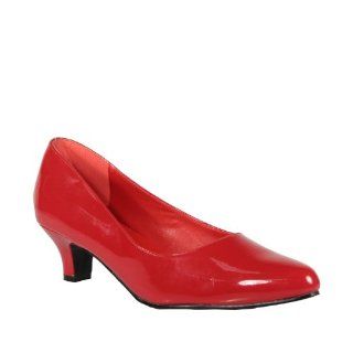 Inch Cute Kitten Heel Womens Classic Pump Shoes Red Patent