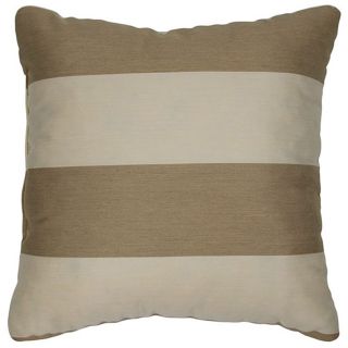 Light Brown/ Canvas 20 inch Knife edged Outdoor Pillows with Sunbrella