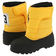 Polo Ralph Lauren Kids PLX Rugby Yellow Boots   Size 1 Y