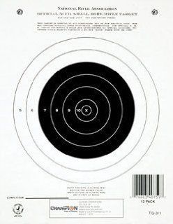 Champion NRA Paper TQ 3/1 50 yard Single Bullseye Target