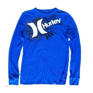 Hurley Blue Long Sleeve Thermal Tee Shirt, Extra Large