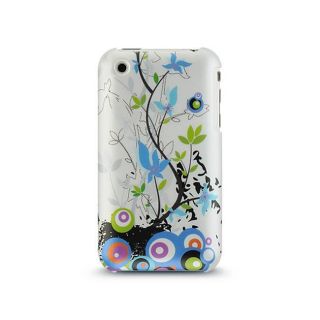 Apple iPhone 3G 3GS Crystal Rubberized Spring Flower Case