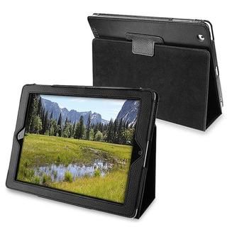 Black Leather Case with Stand for Apple iPad 2