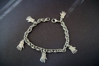 rhinestone glove charm bracelet (mini rhinestone gloves