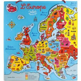 Puzzle 41 pièces   Carte dEurope magnétique   Achat / Vente PUZZLE