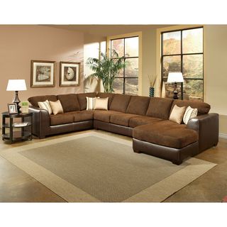 Chester Rust Micro Denier Fabric Sectional