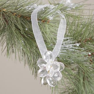 Acrylic Clear Flower Hanging Christmas Ornament (India)