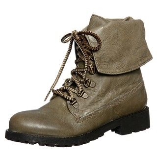 Diba Womens Miss Me Taupe Combat Boots FINAL SALE