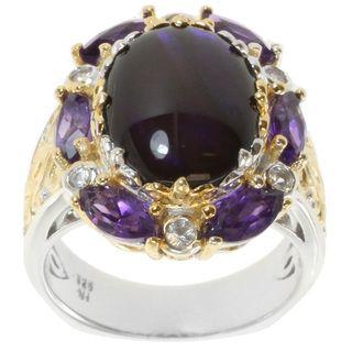 Michael Valitutti Two Tone Purple Ammolite Ring