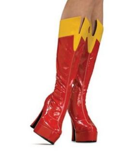 Women Large (9 10) Super Sexy Supergirl Boots Clothing