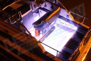 4pc White LED Boat Deck & Cabin Lighting Kit Sports