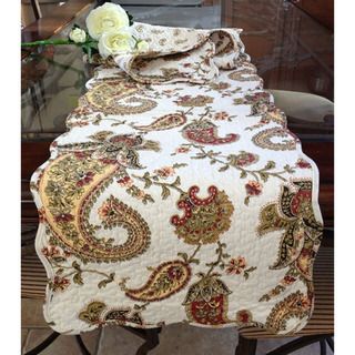 Paisley Quilted Cotton Table Runner