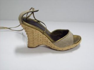  Kenneth Cole Picnic Basket Canvas Wedge (6M Natural) Shoes
