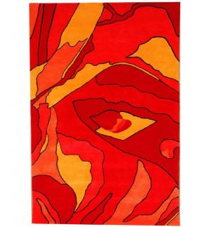 Hand tufted Red Rose Wool Rug (8 x 106)