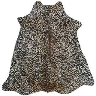 Handpicked Hacienda Argentinian Leopard Print Cowhide Leather Rug (5
