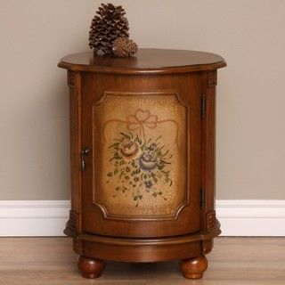 Hand painted Floral Drum Table